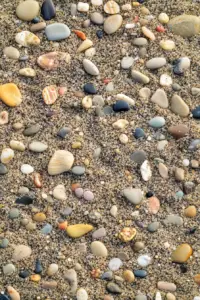 Stones and sand on southwold beach